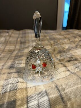 Fenton Art Glass Hand-Painted Strawberry Bell